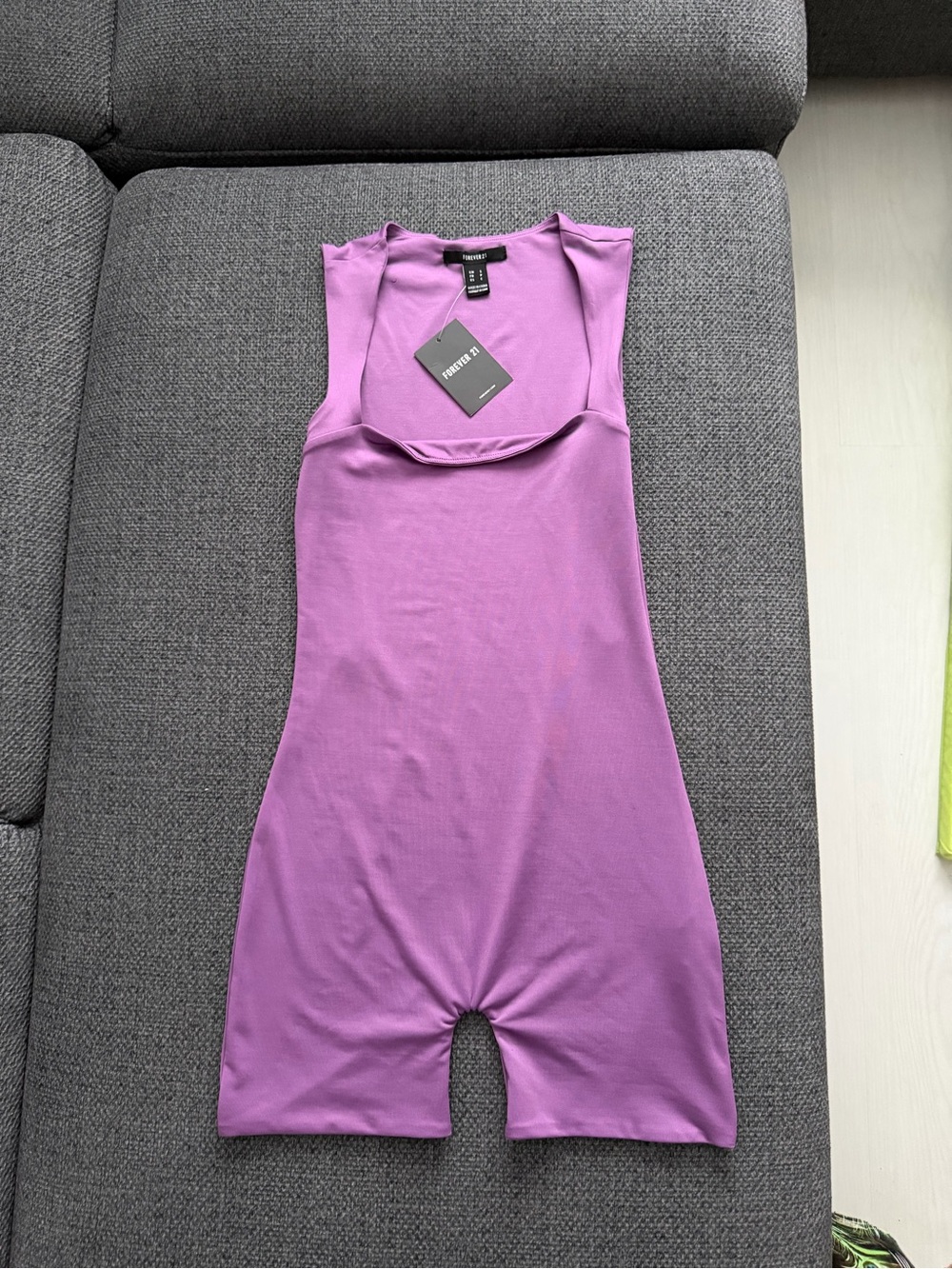 Forever 21 Purple Sleeveless Ribbed Romper